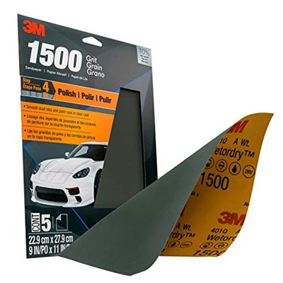 3M Wetordry Zımpara Kağıdı, 32023, 1500 Grit, 9 