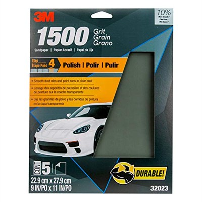 3M Wetordry Zımpara Kağıdı, 32023, 1500 Grit, 9 