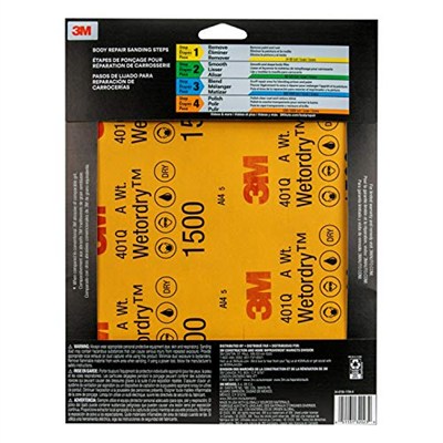 3M Wetordry Zımpara Kağıdı, 32023, 1500 Grit, 9 