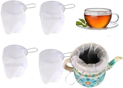 4 Adet Çaydanlık içi Süzgeç Demlik Içi Filtreli Tül Çay Demleme Süzgeci