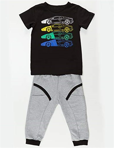 4 Cars Erkek Çocuk T-shirt Kapri Şort Takım