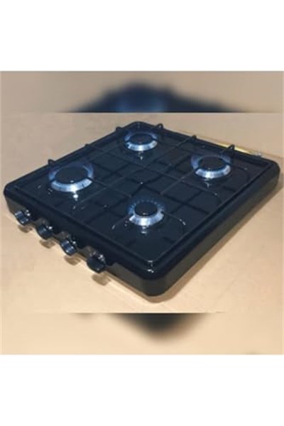 4 Gözlü Doğalgazlı Set Üstü Ocak, brc200014012025, Siyah