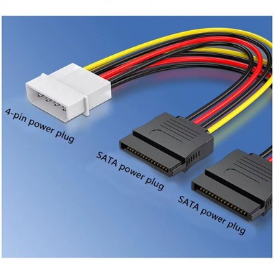 4 pin molex to 2 x sata dişi power çevirici kablo ıde sata power çevirici 30cm