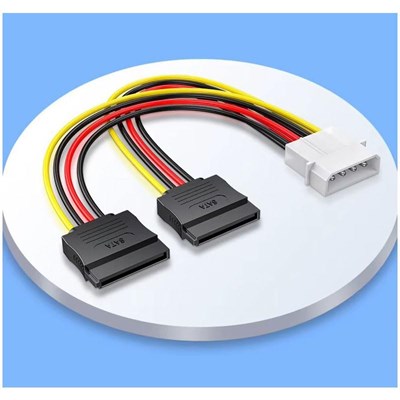 4 pin molex to 2 x sata dişi power çevirici kablo ıde sata power çevirici 30cm