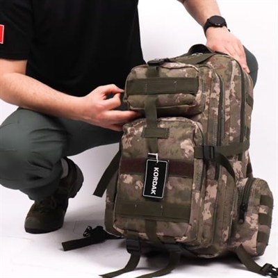 42 Lt TSK Kamuflaj Taktik Outdoor Çanta,Molle Sistemli, Suya Dayanıklı, Çok Gözlü, Outdoor, Kamp, Avcılık, Günlük Kullanım, Erkek, Kadın