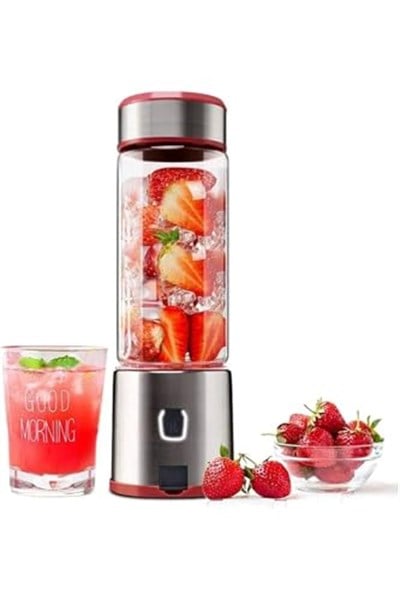 450 Ml Taşınabilir Metal Kişisel Blender ShakeN Smoothies Blender Keskin Bıçaklı