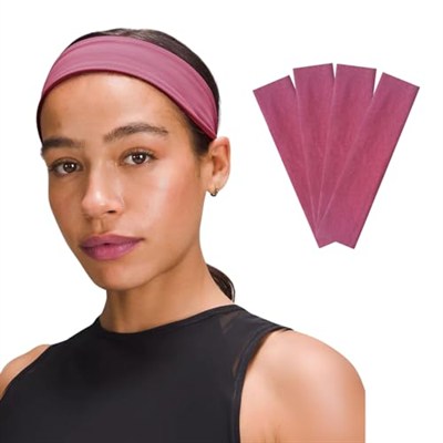 4lü Spor Saç Bantları - Elastik Kaymaz İnce Saç Ter Kafa Bandı Bandana, Kadın & Erkek Koşu Fitness Yoga Pilates Makyaj Yüz Yıkama Atletik Egzersiz 4lü Saç Bandı Bandana Seti