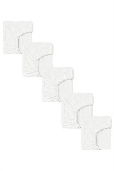 5 Adet 50 x 90 + 10 cm Anne Yanı Lastikli Penye Kumaş Bebek Çarşafı