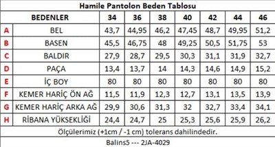 5 Cepli Hamile Pantolon Lacivert