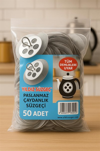 50 Adet Çaydanlık içi çay süzgeci demlik süzgeç söktak