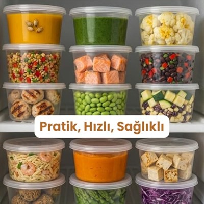 50 Adet Sızdırmaz Mini Saklama Kabı 120 ml – Buzluk Kabı, Et Suyu, Kemik Suyu, Sos ve Püre Saklama Kabı, Kapaklı Küçük Gıda Saklama Kabı, Derin Dondurucu Uyumlu Porsiyonluk Kap Seti