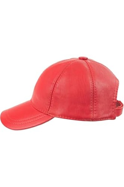 (598)%100 Hakiki Deri Unisex Deri Cap Ayarlanabilir Şapka-1