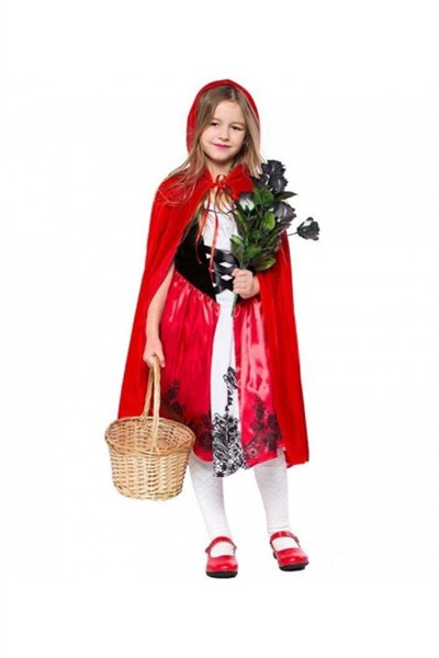 5DM Kırmızı Başlıklı Kız Şapkalı Pelerin 90 Cm