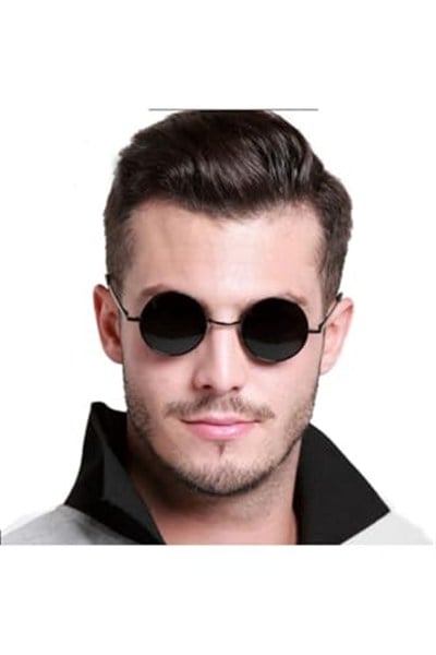 5DM Siyah Çerçeveli Siyah Renk John Lennon Gözlüğü