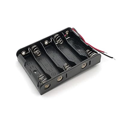 5li 1,5V AA Kalem Pil Kutusu Yuvası 5x1,5V Kablolu Batarya Pil Tutucu
