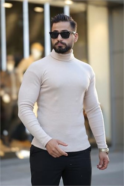 5li Paket Erkek Boğazlı Balıkçı Triko Kazak