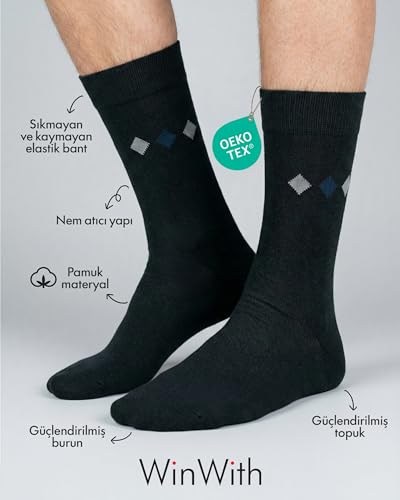 5li Pamuklu Düz Gündelik Klasik Erkek Soket Çorap 3523-3524