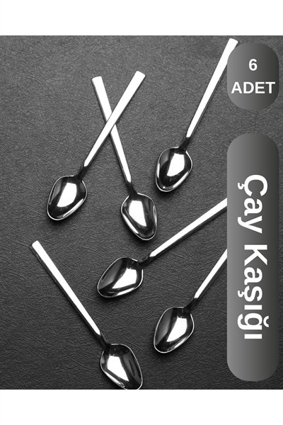6 Adet Çelik Lüx Çay Kaşığı W-6lıçay-klasik