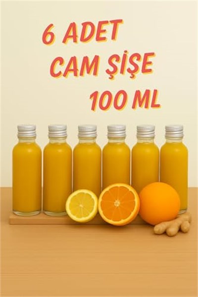 6 Adet Şeffaf Cam Shot Şişesi Sızdırmaz Gümüş Metal Kapaklı Kolonya Koku Süs Çok Amaçlı Şişe 100ml