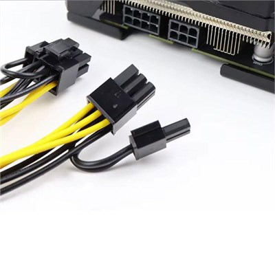 6 pin PSU to 2x8 (6+2) Pin Ekran Kartı Güç Çevirici Kablo 30cm