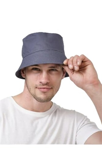 (634) Unisex Yazlık Kumaş Kova Şapka, Erkek Kadın Düz Balıkçı Bucket Şapka-1