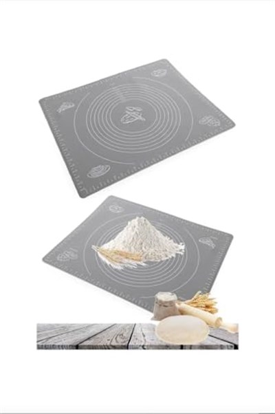 65X45 Gri Hamur İşi Matı (Gri, 65x45) - Seçenekler: 50x40, 65U x 45G cm, 65x45