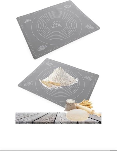 65X45 Gri Hamur İşi Matı (Gri, 65x45) - Seçenekler: 50x40, 65U x 45G cm, 65x45