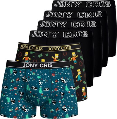 6lı Erkek Boxer Pamuklu Dijital Baskılı İç Giyim Külot