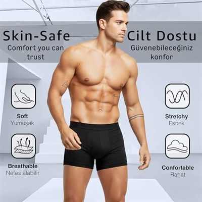 6lı Kutu Premium Likralı Erkek Boxer