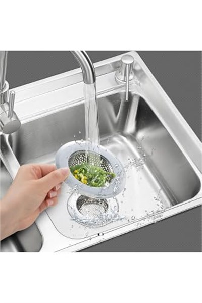 7 Cm Orta Boy Paslanmaz Çelik Lavabo Süzgeci - Evye Süzgeci - Eviye Süzgeç
