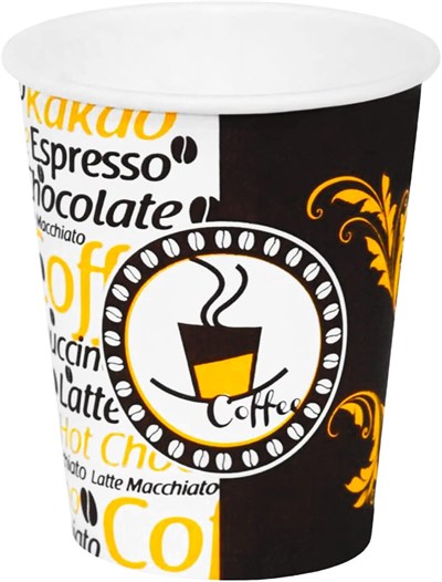7 Oz Desenli Kalın Karton Bardak, 180 ml Kağıt Bardak Çay ve Kahve için 100 Adet (180, Mililitre)