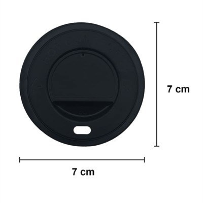 7 Oz Karton Bardak Yeşil Otomat Çay Kağıt Bardak Kapaklı 180 ml - 100lü (Siyah)