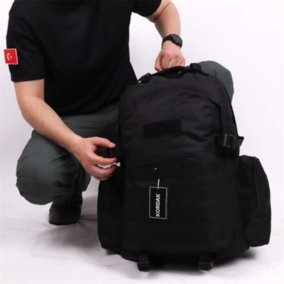 75 Lt Siyah Outdoor Sırt Çantası, Molle Sistemli, Suya Dayanıklı, Çok Gözlü, Outdoor, Kamp, Avcılık, Günlük Kullanım, Erkek, Kadın