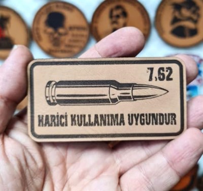 7,62 Harici Kullanıma Uygundur Deri PEÇ -Arma - Leather Patch