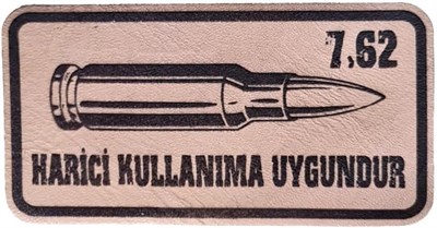 7,62 Harici Kullanıma Uygundur Deri PEÇ -Arma - Leather Patch