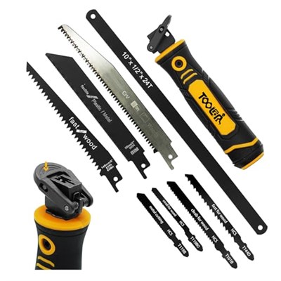 8-In-1 Multi Blades Eller Gördü, Drywall Cutter Saw. Hacksaw. Uzun Blade Elleri Gördü, Jab Saw, Sürekli Duvarı kesmek için, Sheetrock, Wood, Metel, Plastic, Plywood. Çabuk Değiştirme Mehanizmi.