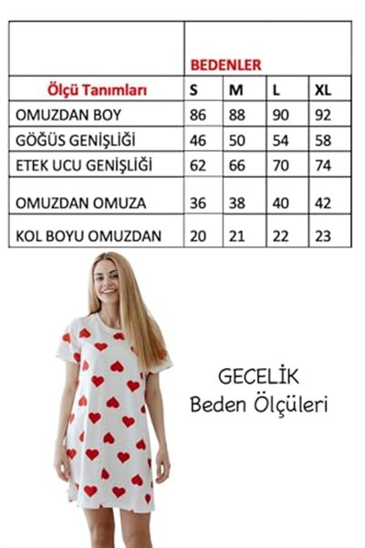 (859)%100 Pamuk Kalpli Kadın Gecelik-1
