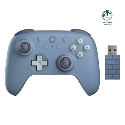 8Bitdo Ultimate 2C Wireless Controller for Windows PC and Android, with 1000Hz Polling Rate, Hall Effect Joysticks and Hall Triggers, and Remappable L4/R4 Bumpers, Turbo Function (Dark Blue)
