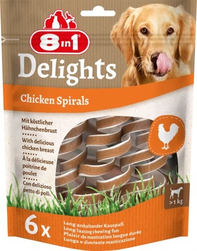 8in1 Smart Delights Tavuklu Burgulu Köpek Ödülü 85gr