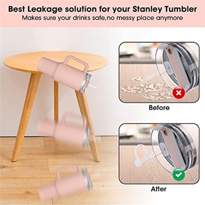 9 adet dökülmeye dayanıklı tıpa silikon Stanley Kupası 2.0 40oz/30oz Tumbler sızdırmaz su şişesi sızdırmazlık aksesuarları yuvarlak üst sızdırmaz stoper fiş ve kare kapak anti-sızıntı tıpa ve saman