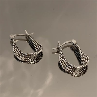 925 Ayar Gümüş Büküm Sarma Küpe