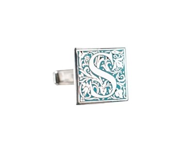 925 Ayar Gümüş Kişiye Özel Kol Düğmesi – Harf Yazılı, El Yapımı Silver Cufflinks, Erkek Hediye, Damat Kol Düğmesi