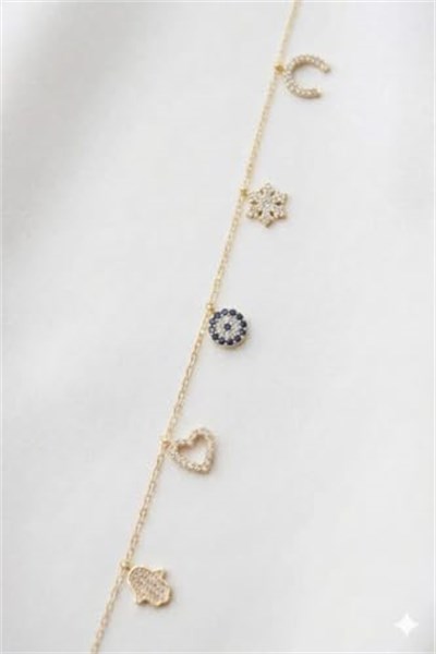925 Ayar Gümüş Papatya Silver Bereket Şans Halhal.rose.gold.rodaj