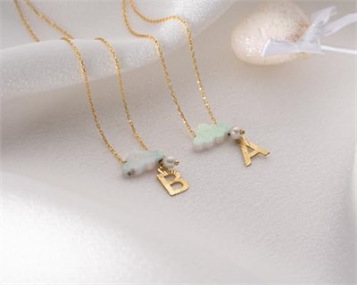 925 Ayar Papatya silver kişiye özel harfli bulut kolye.bulut kolye.rose.gold.rodaj