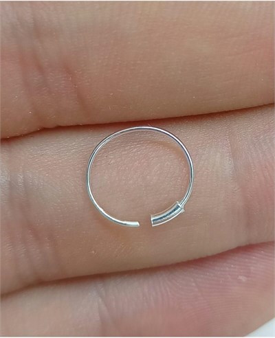 925 Ayar Saf Gümüş Kilitli Halka Hızma, Gümüş