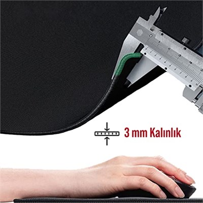[9Q-Y67Q-KW42] Klasse Classic Mouse Pad, Dikişli Kenar, Kaymaz Taban, Büyük Boy Pürüzsüz Yüzey, Baskısız Ofis Tipi Masa Koruyucu, Ergonomik Mouse Ped (90x40 cm - XX La - Seçenekler: 70x30 cm, 90x40 cm