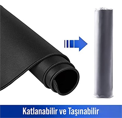 [9Q-Y67Q-KW42] Klasse Classic Mouse Pad, Dikişli Kenar, Kaymaz Taban, Büyük Boy Pürüzsüz Yüzey, Baskısız Ofis Tipi Masa Koruyucu, Ergonomik Mouse Ped (90x40 cm - XX La - Seçenekler: 70x30 cm, 90x40 cm