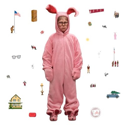 A Christmas Story Ralphie Bunny Suit Dev Duvar Çıkartmaları