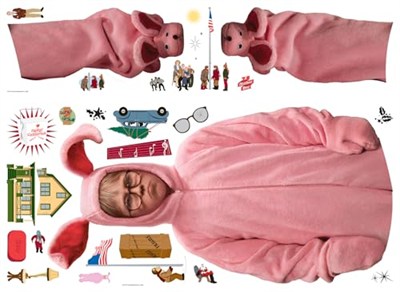 A Christmas Story Ralphie Bunny Suit Dev Duvar Çıkartmaları