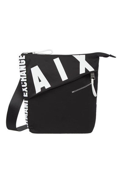 A | X ARMANI EXCHANGE Erkek Kontrast Balta Çapraz Gövde, Nero-Siyah, Tek Beden, Nero - Siyah, One Size, Kontrast Balta Crossbody